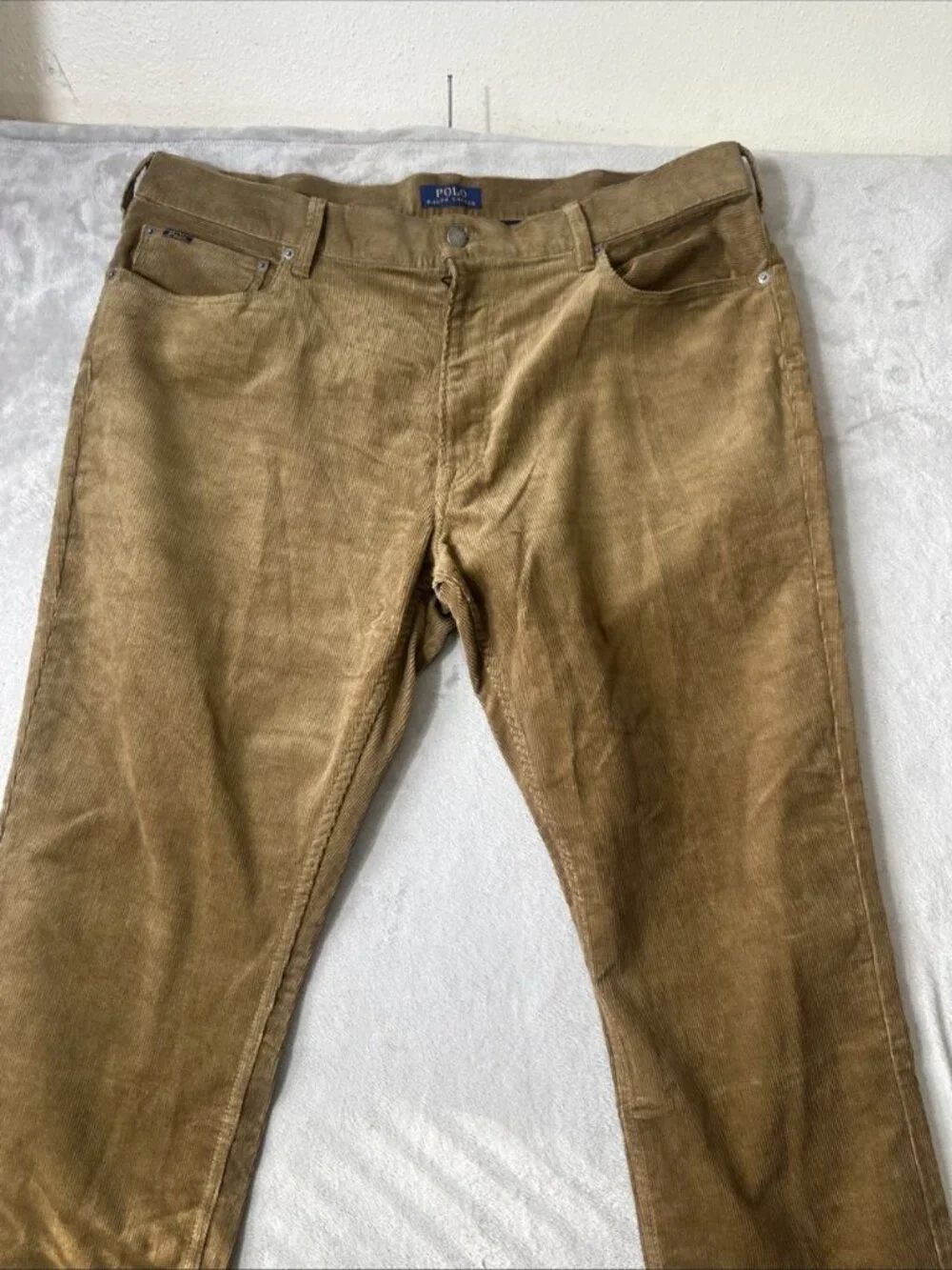 Polo Ralph Lauren Varick Slim Straight men’s corduroy pants brown 40x32 - Picture 3 of 10